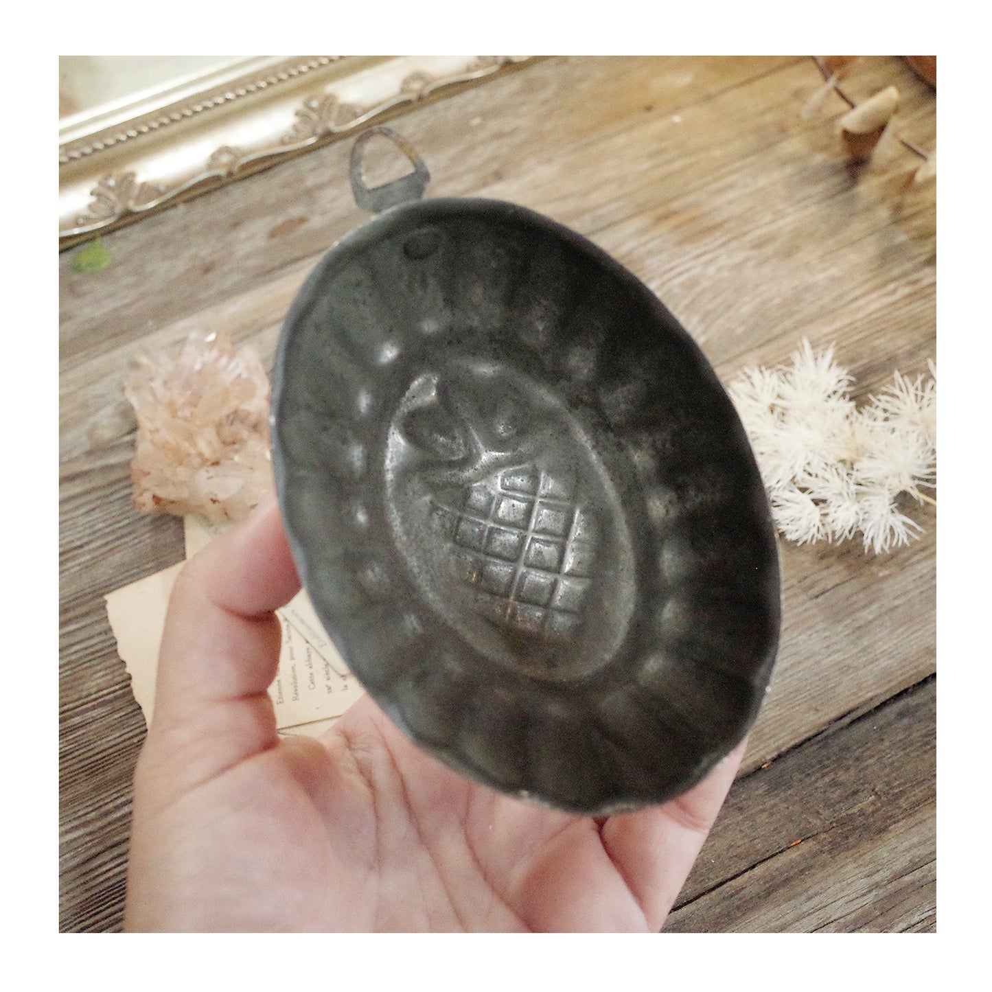 歐洲老件.早期蛋糕紅銅烤模.銅模.蛋糕.果凍模具.鳳梨造型裝飾.1970年代.製菓老工具.餐桌陳列佈置掛飾#收藏品