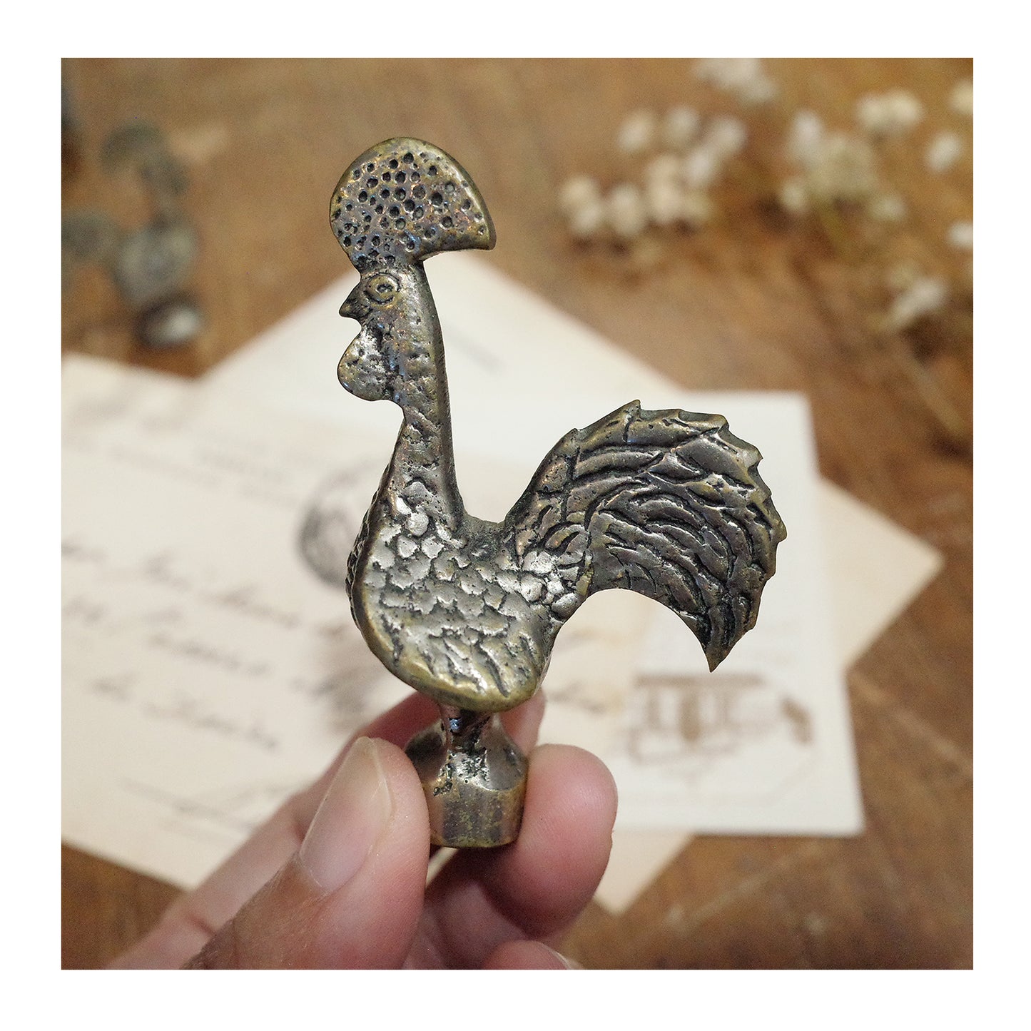 葡萄牙老件.錫製.銅鍍銀公雞小擺件.擺飾.收藏品.巴塞羅斯公雞.Rooster of Barcelos