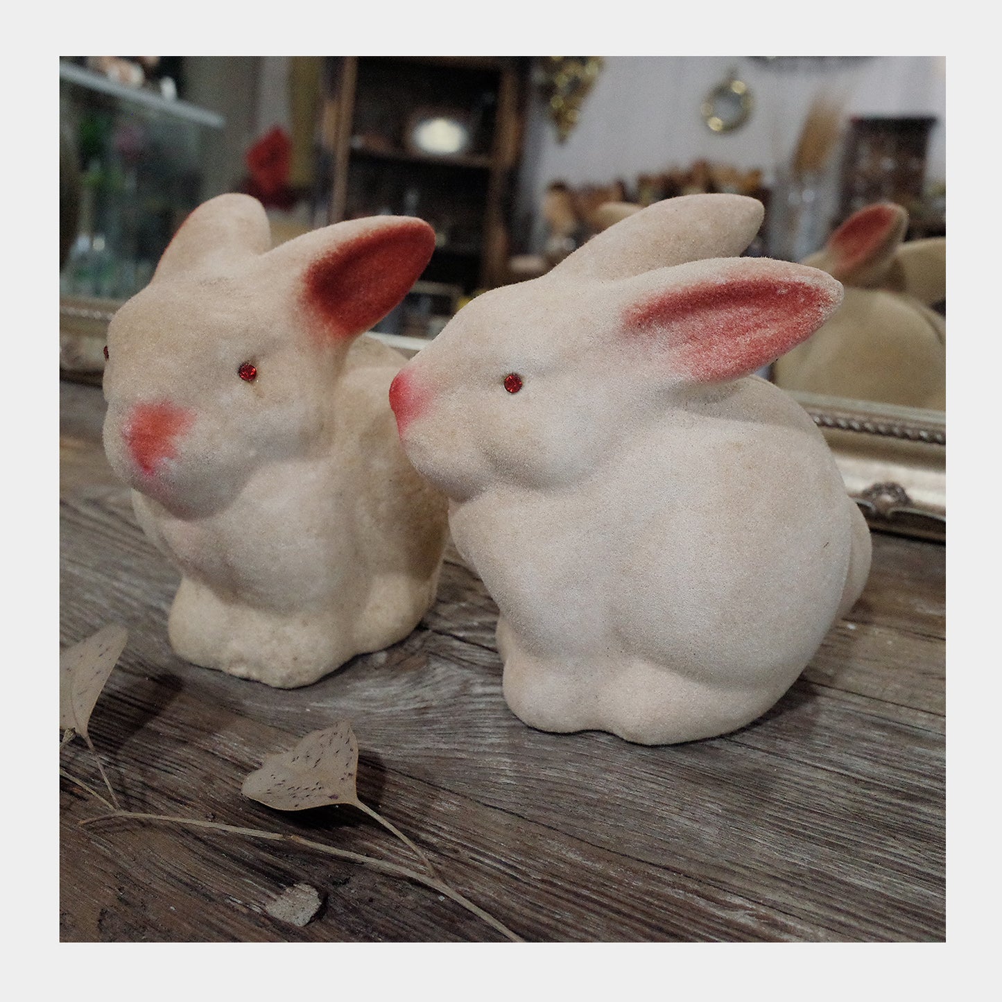 老件.早期植絨陶偶兔子造型.存錢筒.復古擺件#收藏品#生肖兔贈禮推薦