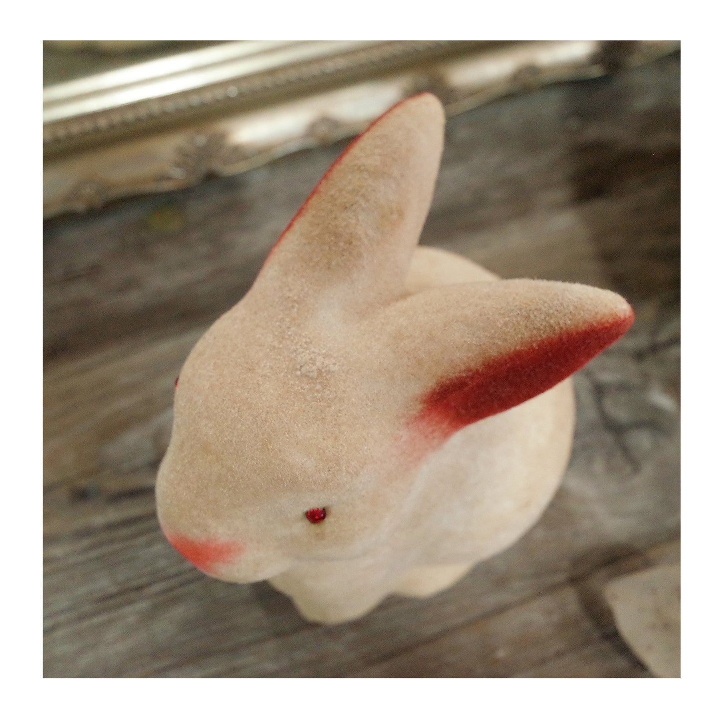 老件.早期植絨陶偶兔子造型.存錢筒.復古擺件#收藏品#生肖兔贈禮推薦