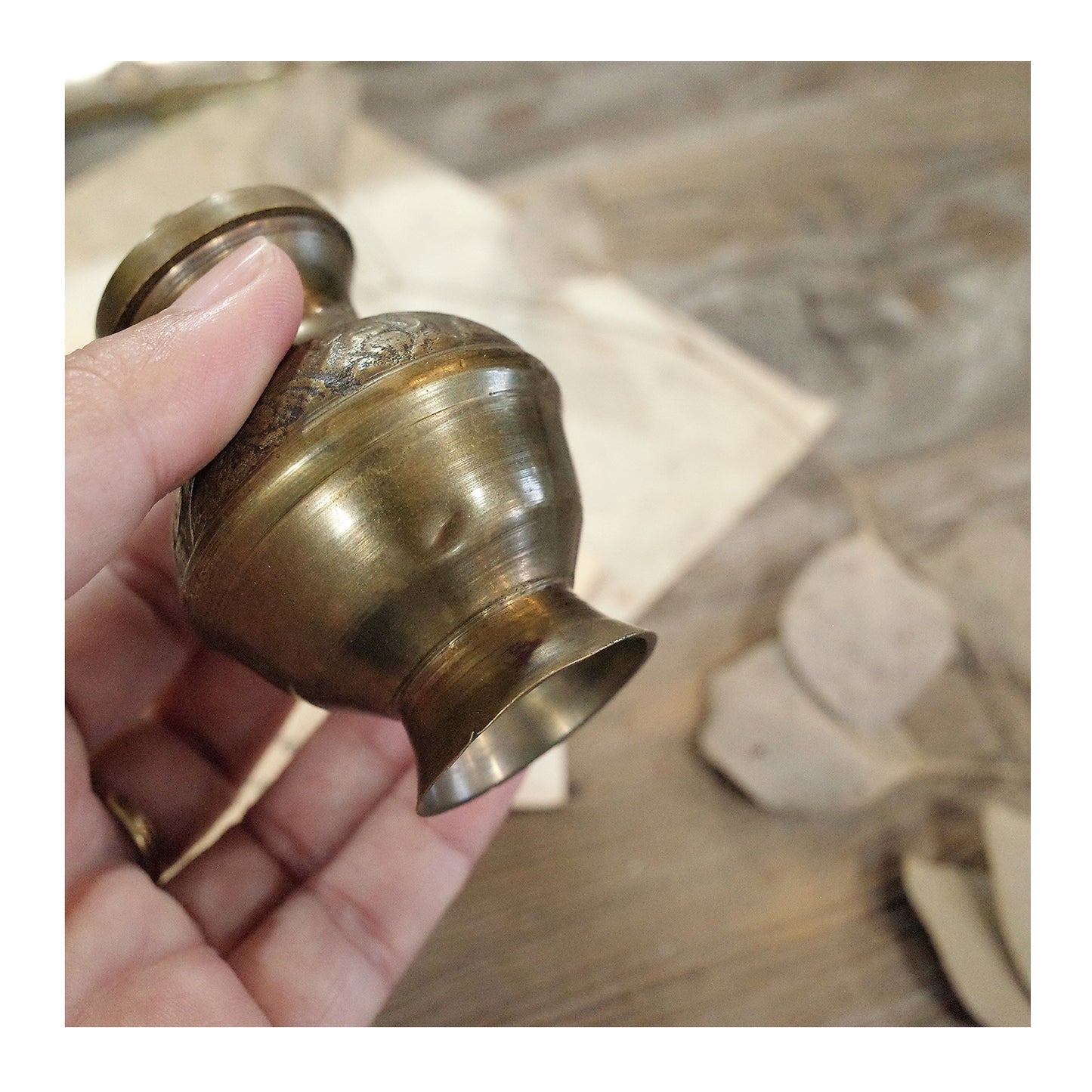 西班牙帶回老件.早期印度手工製黃銅金屬小容器.小收納罐.擺件#收藏品#贈禮品推薦